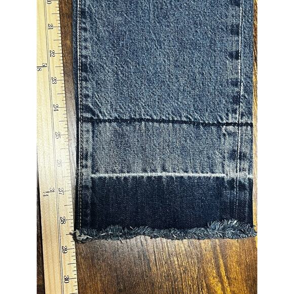 Current Elliott Jeans Women's 32 Fling Raw Hem Straight Leg Medium Wash Denim - Picture 11 of 11